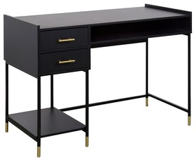 Birou negru cu sertare TEDY, 110 x 55 x 78,5 cm