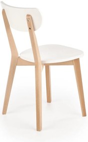 Scaun de bucaterie Buggi, alb/fag