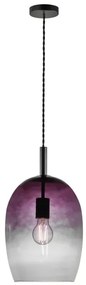 Nordlux UMA – pendul pe cablu, 1xE27/40W/230V, Ø 23 cm, negru/fumuriu