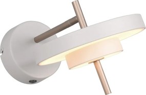 Aplică de perete fildeș LED cu structură flexibilă/cu intensitate reglabilă ø 20 cm Keaton – Trio