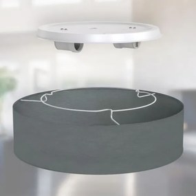 Plafonieră 2xE27/40W/230V, Ø 38 cm, gri