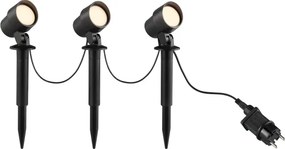 Brilliant - Set de 3 lămpi LED pentru exterior KAMARA LED/8,5W/230V IP44 neagră