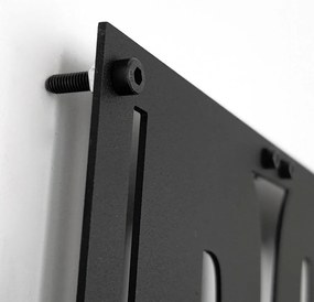 Decoratiune de perete Copacul Vietii, Metal, Negru, 3 Piese 120 x 49 cm