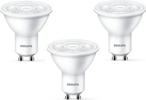 SET 3x Bec LED Philips GU10/4,7W/230V 2700K