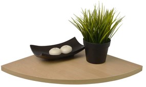 Raft de colt cu suport fixare ascuns, 25x25 cm, MDF Stejar Natur