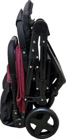 Carucior sport ultracompact pentru copii BABY CARE™ PRO S010, Transformabil in troller, Spatar reglabil in 3 trepte, Pozitie somn, Rosu Bordeaux
