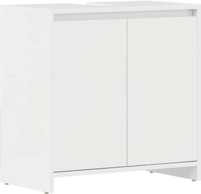 vidaXL Dulap de baie, alb extralucios, 60x33x61 cm, lemn prelucrat