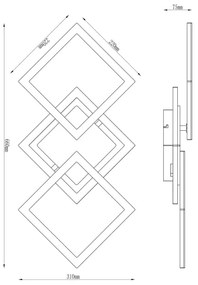 Globo 67280-30 - Plafonieră LED KERRY LED/30W/230V