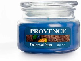 Provence Lumânare în borcan cu capac LEMN DE TEC ŞI PRUNĂ, 200 g