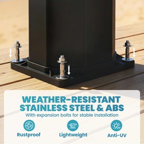 Outsunny Duș solar 35L, protecție anti-îngheț, 2 capete de duș, robinet pentru picioare | Aosom Romania