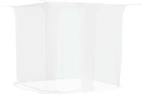 vidaXL Plasa de tantari suspendata 156 ochiuri alb 220x150x180 cm