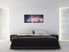 Tabloul Shangai nocturn (120x50 cm)