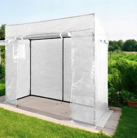 Foaie albă de roșii pentru grădină 200 x 77 x 168 cm