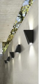 Aplica LED de perete exterior cu iluminat ambiental IP54 ZITA XL alba