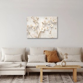 Tablou - floare aurie - abstractă (70x50 cm)