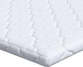 vidaXL Topper din nucă de cocos Alb 80 x 200 cm Material Jacquard