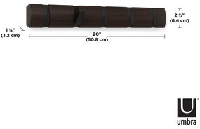 Cuier de perete maro închis din lemn de plop Flip – Umbra