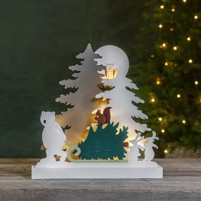 Decorațiune luminoasă albă de Crăciun Forest Friends – Star Trading