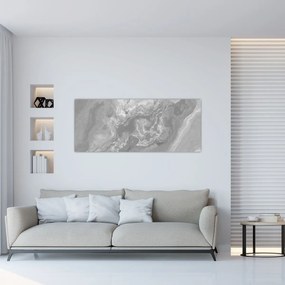Tablou - Marmură în alb-negru (120x50 cm)