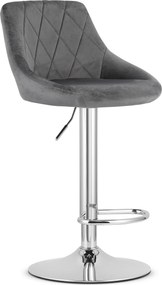 Reducere Scaun de bar gri VELVET KAST II. calitate.