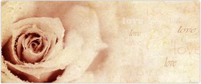 Tablou - floare de trandafir pentru îndrăgostiți (120x50 cm)