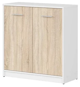Dulap Nepo Plus 4 (alb + stejar sonoma) . Promo -31%. 1098282