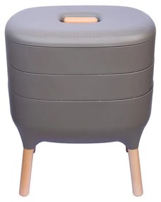 Coș pentru compost gri 21,7 l Urbalive – Plastia