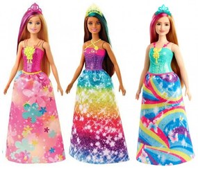 Papusa Barbie Dreamtopia, 29 cm, corset stralucitor si fusta colorata, Multicolor