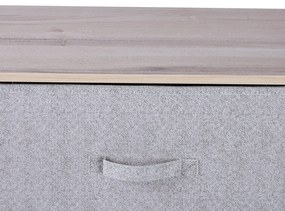 Homcom Mobila Container cu 4 Sertare din Lin Panou Sasiu in Otel Vopsea Praf Raft Superior in MDF Max:25 kg 45x30x92cm