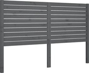 vidaXL Tăblie de pat, gri, 126x4x100 cm, lemn masiv de pin