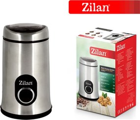 Rasnita cafea electrica, Zilan ZLN8013,Argintiu Negru 150 W, inox, cutite macinare otel inoxidabil