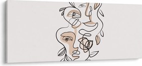 Tablou - Line art facials (120x50 cm)