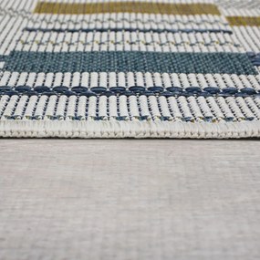 Covor pentru exterior și interior galben/albastru 200x290 cm Rosco Geo – Flair Rugs