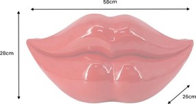 Vaza flori, Vas decorativ Vase LIP 55cm buze rosii