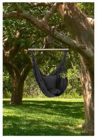 Fotoliu suspendat de grădină negru capitonat Tobago – Garden Pleasure