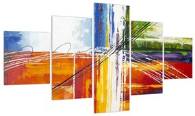 Tablou abstract - pictura (125x70 cm), în 40 de alte dimensiuni noi