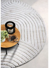 Covor alb rotund ø 160 cm Panglao New York White – Elle Decoration