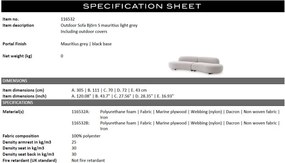 Canapea design modern LUX Bjorn S, mauritius grey