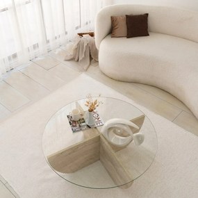 Măsuță de conferință Lily Travertine