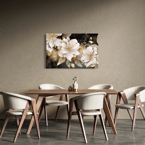 Tablou - Flori în aur (90x60 cm)