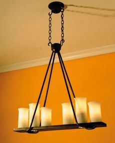Lustra din fier forjat cu 8 surse de lumina ideala pentru iluminatul mesei, HL 2430