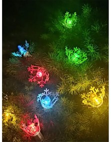 Instalație luminoasă Astra LED mini Brăduț colorată, 20 beculețe