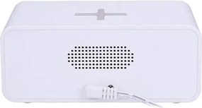 Solight CA07W - Ceas digital cu încărcare wireless Qi, alimentare 230V/CR2032, alb