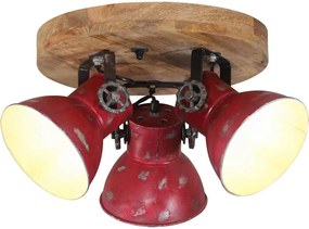 vidaXL Lampă de tavan 25 W, roșu uzat, 35x35x25 cm, E27