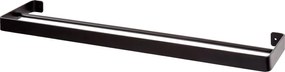 Cuier de perete pentru prosoape HANDY 60x12,5 cm, negru