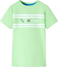 vidaXL Tricou pentru copii, verde neon, 128