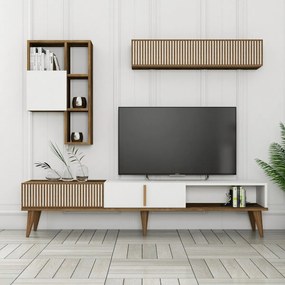 Perete TV Milen Walnut and White