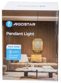 Lustră pe cablu Aigostar 1xE27/60W/230V bej