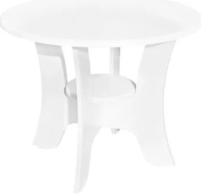 Masuta cafea Roma rotunda, MDF Alb, 68 x 54 cm
