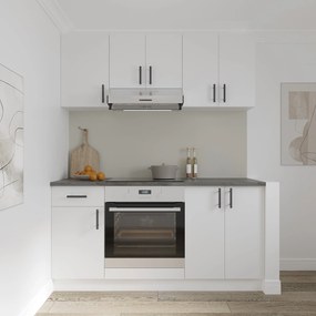 Set haaus V6, Alb, Blat Thermo 28 mm, L 160 cm